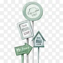 可爱 卡通 路标-空若网 可爱 卡通 路标-空若网