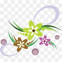 彩色时尚碎花装饰矢量-空若网 彩色时尚碎花装饰矢量-空若网