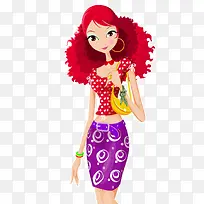 时尚女人手绘-空若网 时尚女人手绘-空若网