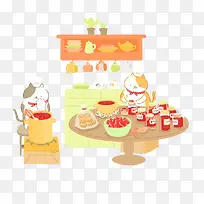 卡通猫咪厨房-空若网 卡通猫咪厨房-空若网