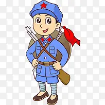 红军Q 版人物插画-空若网 红军Q 版人物插画-空若网