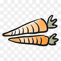 手绘胡萝卜-空若网 手绘胡萝卜-空若网