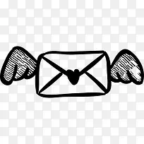 情书的翅膀图标-空若网 情书的翅膀图标-空若网