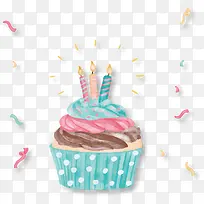 手绘彩色杯子蛋糕-空若网 手绘彩色杯子蛋糕-空若网