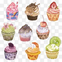 矢量杯子蛋糕-空若网 矢量杯子蛋糕-空若网