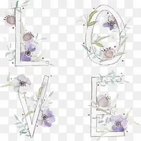 手绘浪漫花朵爱情英文-空若网 手绘浪漫花朵爱情英文-空若网