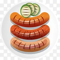 矢量烤肠食物餐饮-空若网 矢量烤肠食物餐饮-空若网