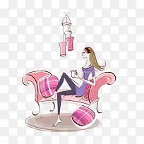 时尚人物插画-空若网 时尚人物插画-空若网