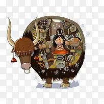 创意欧美插画斗牛-空若网 创意欧美插画斗牛-空若网