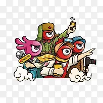 矢量卡通插画-空若网 矢量卡通插画-空若网