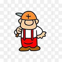 橘色安全帽的挖矿矿工-空若网 橘色安全帽的挖矿矿工-空若网