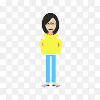 扁平化卡通形象素材-空若网 扁平化卡通形象素材-空若网