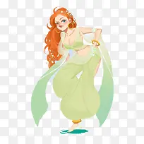 淡绿色少年舞蹈插画-空若网 淡绿色少年舞蹈插画-空若网