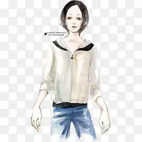 白衣少年手绘插画-空若网 白衣少年手绘插画-空若网