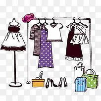 卡通手绘衣橱-空若网 卡通手绘衣橱-空若网