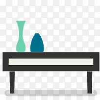 矢量扁平化家具茶几-空若网 矢量扁平化家具茶几-空若网