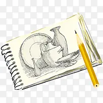 卡通手绘本和手绘铅笔-空若网 卡通手绘本和手绘铅笔-空若网