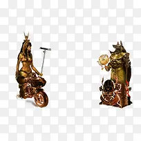 创意合成效果埃及人雕像-空若网 创意合成效果埃及人雕像-空若网