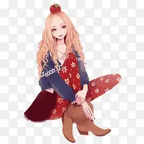 文艺碎花可爱女生-空若网 文艺碎花可爱女生-空若网