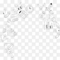 手绘商业图标素材-空若网 手绘商业图标素材-空若网