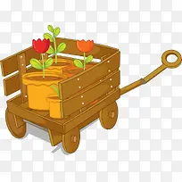 卡通手绘手推车-空若网 卡通手绘手推车-空若网