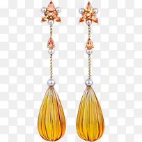 黄宝石吊坠耳环-空若网 黄宝石吊坠耳环-空若网