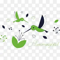 创意蜂鸟矢量图-空若网 创意蜂鸟矢量图-空若网
