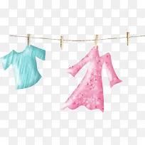 手绘晾晒女性衣服-空若网 手绘晾晒女性衣服-空若网