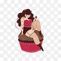 矢量杯子蛋糕小恶魔-空若网 矢量杯子蛋糕小恶魔-空若网