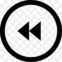 落后的圆形多媒体按钮图标-空若网 落后的圆形多媒体按钮图标-空若网