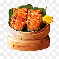 产品实物大闸蟹粽叶菊花蒸笼-空若网 产品实物大闸蟹粽叶菊花蒸笼-空若网