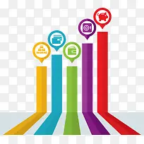 创意彩带并列关系图-空若网 创意彩带并列关系图-空若网