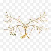 树枝对称免抠图形-空若网 树枝对称免抠图形-空若网