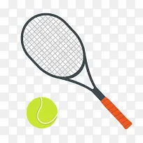 矢量扁平化网球拍-空若网 矢量扁平化网球拍-空若网