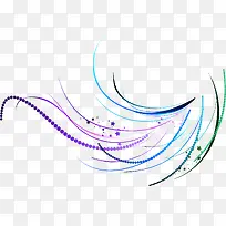 手绘多彩弧线光晕-空若网 手绘多彩弧线光晕-空若网