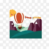 矢量扁平化山川-空若网 矢量扁平化山川-空若网