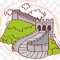 万里长城插画-空若网 万里长城插画-空若网