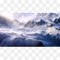 白色冬日暖阳山峰-空若网 白色冬日暖阳山峰-空若网