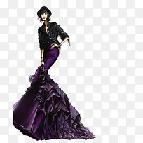 高端女式晚礼服插画-空若网 高端女式晚礼服插画-空若网