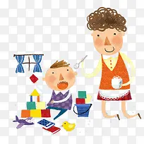 手绘卡通插画-空若网 手绘卡通插画-空若网