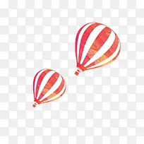 手绘水彩热气球-空若网 手绘水彩热气球-空若网
