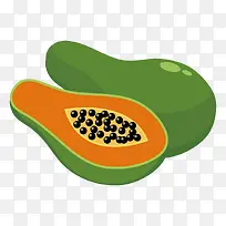 矢量木瓜水果素材-空若网 矢量木瓜水果素材-空若网