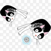 手绘卡通猫咪-空若网 手绘卡通猫咪-空若网