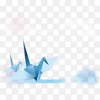 纸鹤背景素材PNG矢量元素-空若网 纸鹤背景素材PNG矢量元素-空若网