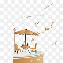 海边咖啡椅-空若网 海边咖啡椅-空若网