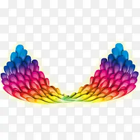 孔雀翅膀彩色png素材-空若网 孔雀翅膀彩色png素材-空若网