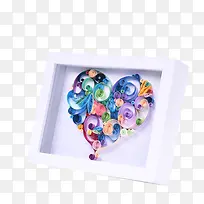 彩色心形玻璃桌摆-空若网 彩色心形玻璃桌摆-空若网