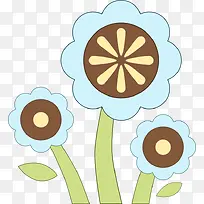 三朵蓝色的可爱小花-空若网 三朵蓝色的可爱小花-空若网