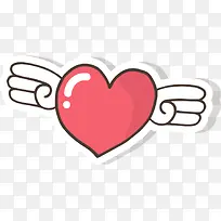 情人节红色爱心贴纸-空若网 情人节红色爱心贴纸-空若网