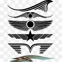 翅膀车贴素材-空若网 翅膀车贴素材-空若网